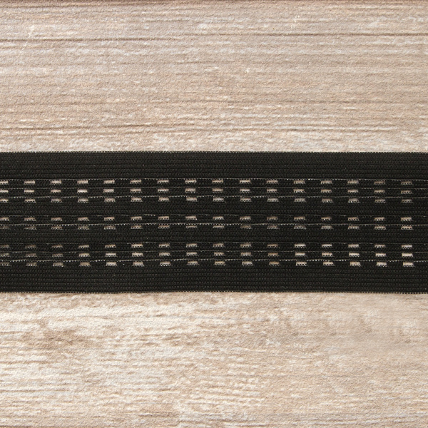 Резинка поясная решетчатая, 45 мм, 25 м, цвет 01 черный. Арт 4796-45мм-01