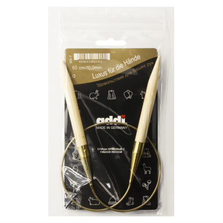 Спицы, круговые, бамбук addiNature BAMBOO №10, 60 см. Арт 555-7/10-60