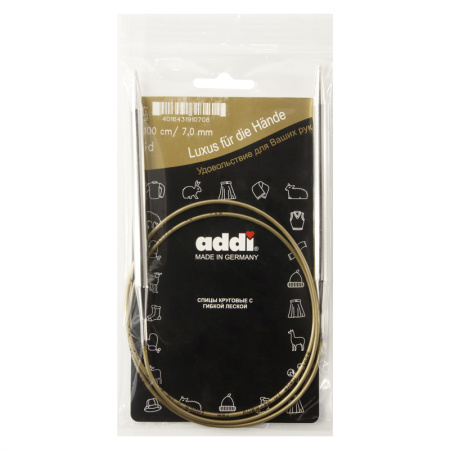 Спицы, круговые, супергладкие, addiClassic №7, 100 см. Арт 105-7/7-100