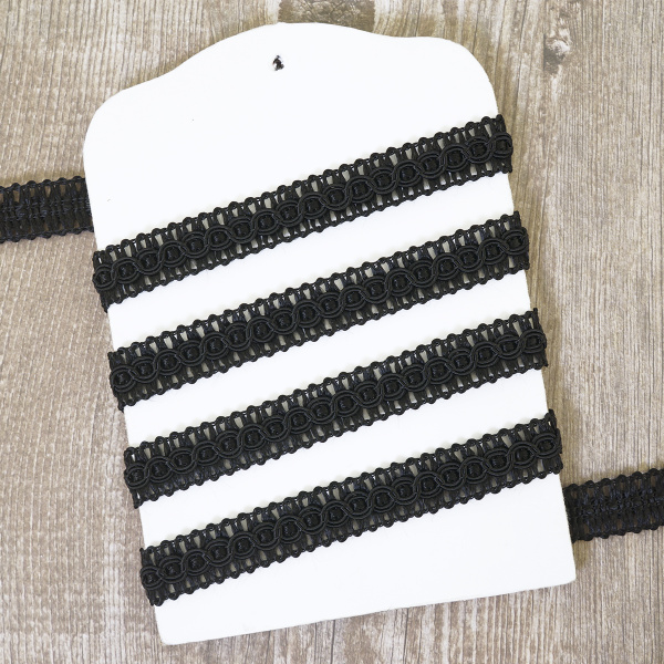 Тесьма PEGA тип интерьерная, цвет черный, 14 мм. Арт 844174214A7001          