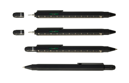 Ручка шариковая TROIKA многофункциональная "CONSTRUCTION SUPERBLACK". Арт PIP20/SB