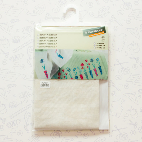 Канва в упаковке Vintage Belfast Linen 32 ct, 48 х 68 см, цвет №1079. Арт н3609/1079               