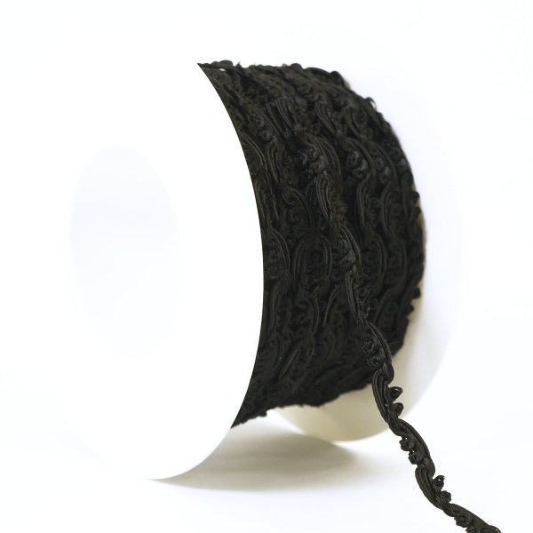 Тесьма PEGA тип интерьерная, цвет черный, 11 мм. Арт 844174511A7001          