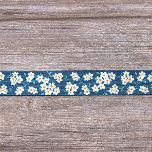 Резинка декоративная, 30 мм, цвет зеленый, 10 м. Арт 35132-30мм-01