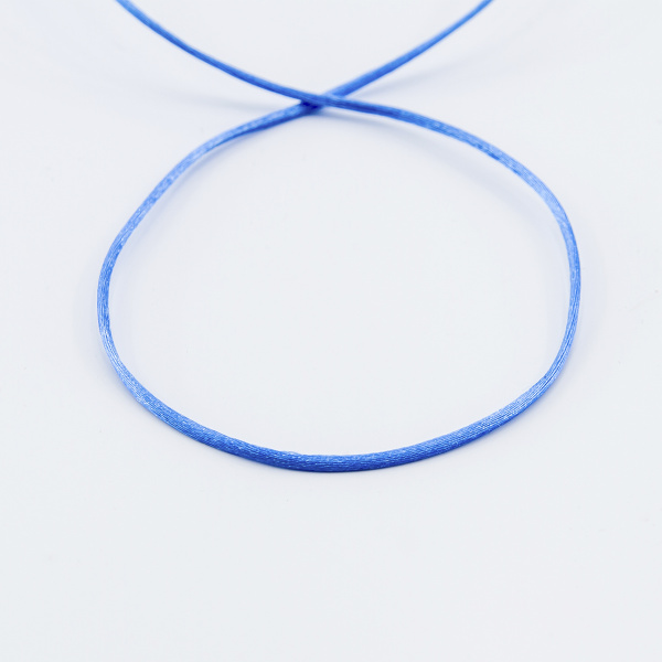 Шнур атласный мини-рулон, 1,5 мм, 4,5 м, цвет 13, синий. Арт P00470-1,5мм-13         