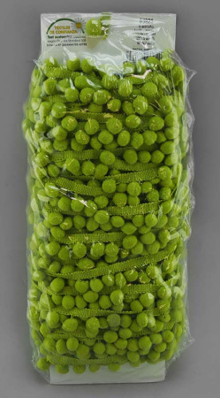 Тесьма с помпонами MATSA цвет тёмно-зелёный. Арт 96923/1519