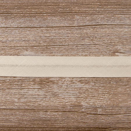 Косая бейка хлопок/лён, 20 мм, 20 м, цвет 27, светло-серый. Арт 6602-20мм-27