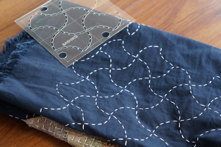 Шаблон для вышивки сашико "яблочный огрызок". Арт ERS.005