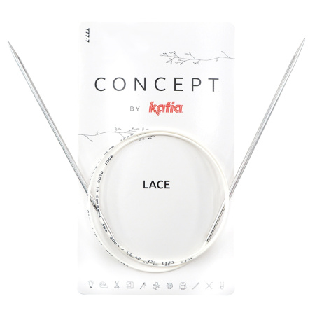 Спицы круговые супергладкие CONCEPT BY KATIA Lace №4, 120 см. Арт 777-7/4-120