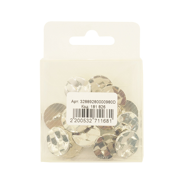 Пуговица DISBOTON, размер 28  цвет  C/09 NIKEL-NIKEL_FR ART.2485. Арт 32889280000980D