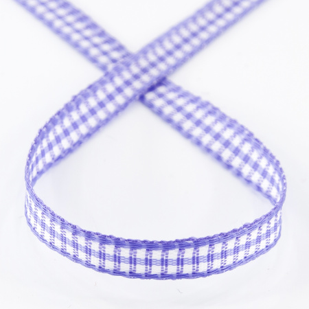Лента с рисунком клетка SAFISA, 6 мм, 25 м, цвет 08, сиреневый. Арт 466-06мм-08             