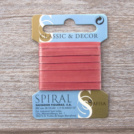 Лента для вышивания SAFISA на блистере, 4 мм, 5 м, цвет 36, лососевый темный. Арт P111-4мм-36             