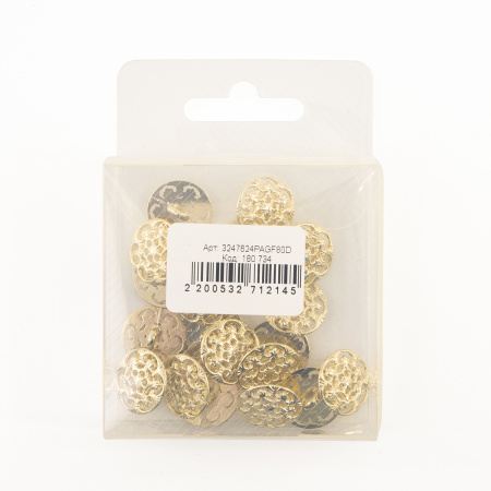 Пуговица DISBOTON, размер 24  цвет  C/ORO PAG.FR ART.AA0584. Арт 3247624PAGF80D