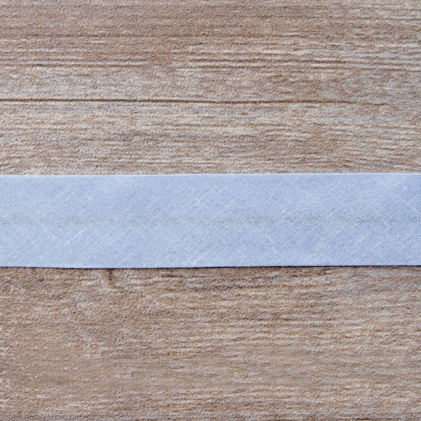 Косая бейка хлопок/полиэстер на блистере, 30 мм, 2,5 м, цвет 04, светло-голубой. Арт P06120-30мм-04          