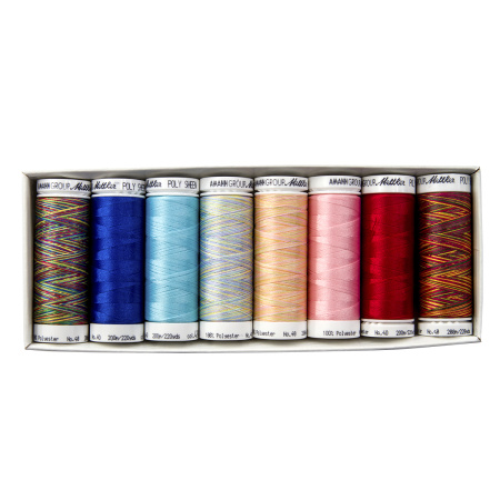 Набор с нитками Poly Sheen  в подарочной упаковке, 8 катушек. Арт PS87KIDS-KIT