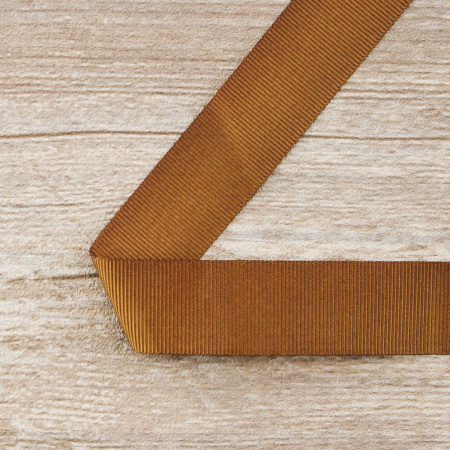 Лента репсовая SAFISA, 25 мм, 25 м, цвет 88 коричневый светлый. Арт 350-25мм-88