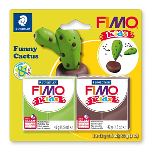 Набор полимерной глины FIMO kids kit детский набор “Веселый кактус”