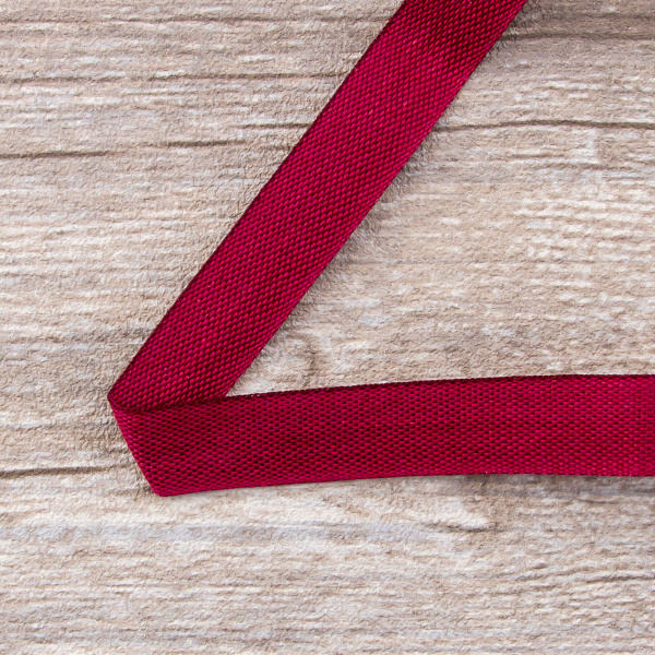 Тесьма киперная хлопковая на блистере SAFISA, 14 мм, 2,5 м , цвет 30, бордо. Арт P00260C-14мм-30         