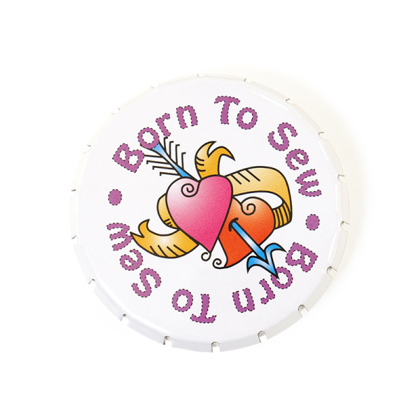 Булавки - гвоздики "WACKY PIN TIN" в жестяных круглых коробочках. Арт PT.PINSTINS.DB/1