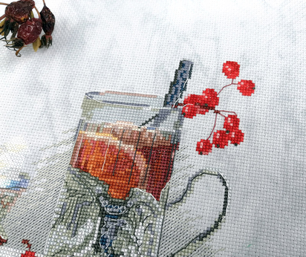 Набор для вышивания  "Чай с калиной". Арт 04.009.21