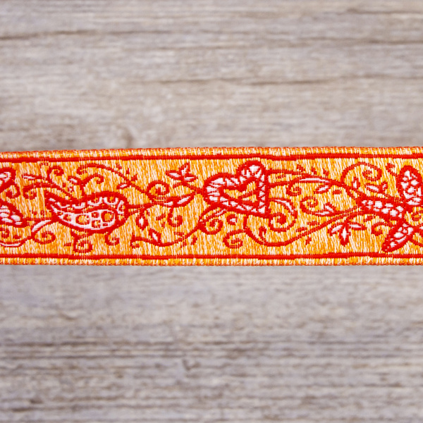 Лента жаккард SAFISA, 25 мм, 15 м, цвет 01. Арт 9104-25мм-01            