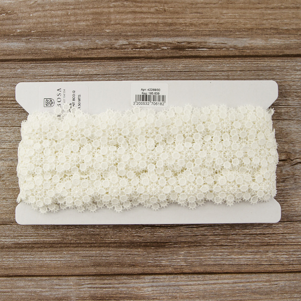 Кружево-вышивка на тюле, 15 мм. Арт 42268/00