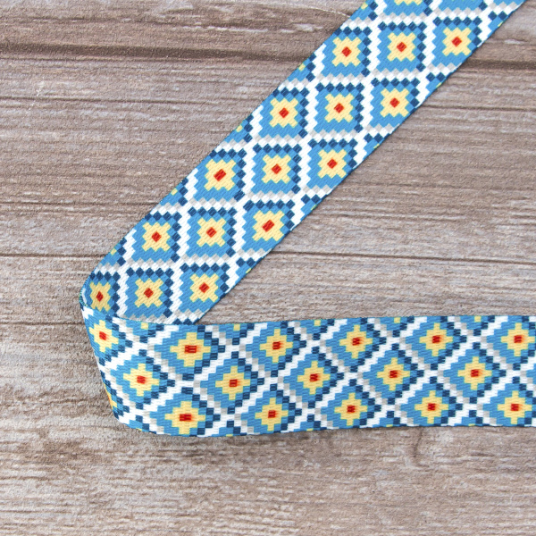 Тесьма ременная декоративная, 30 мм, цвет морской волны 10 м. Арт 35135-30мм-01