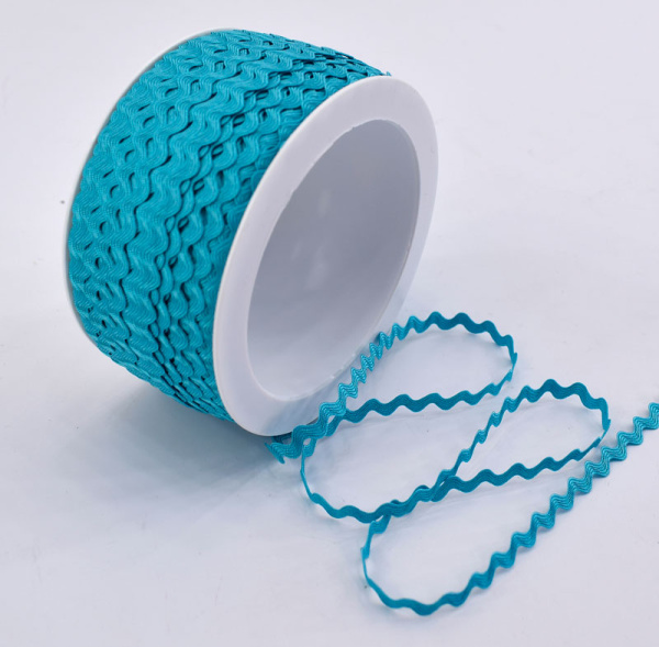 Тесьма PEGA тип вьюнчик, бирюзовый, 6,4 мм. Арт 841510421A7701