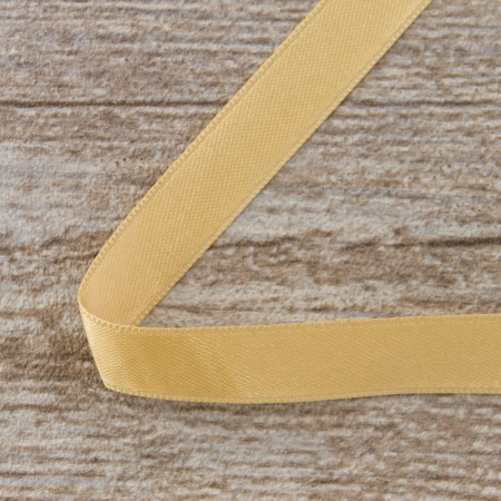 Лента атласная двусторонняя SAFISA, 11 мм, 25 м, цвет 63, бежевый. Арт 110-11мм-63             