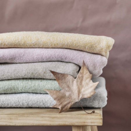Ткань Recycled Brushed Jercey, 53% переработанный полиэстер, 28% хлопок, 15% полиэс. 135 см, 220г/м². Арт 2164.1