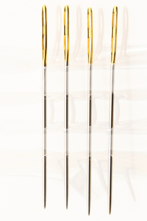 Иглы ручные для синели с двойным ушком  № 22, 4 шт. Арт 205.22.DE