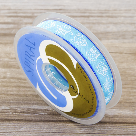 Лента с рисунком SAFISA, 15 мм, 15 м, цвет 16, бирюзовый. Арт 35117-15мм-16