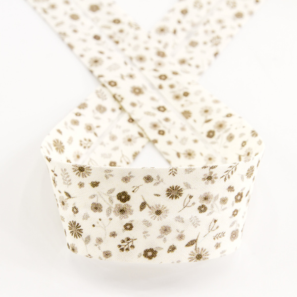 Косая бейка с рисунком SAFISA, арт.6628, 30 мм, 20 м, цвет 01. Арт 6628-30мм-01