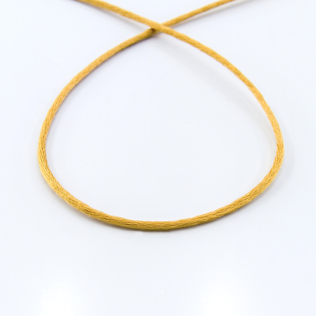 Шнур атласный SAFISA 2 мм, 25 м, цвет 54, бежево-золотистый. Арт 462-54                  