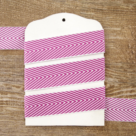 Лента жаккард SAFISA, 25 мм, 25 м, цвет 03. Арт 9202-25мм-03