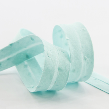 Косая бейка хлопок, 20 мм, 20 м, цвет 53, цвет ментоловый. Арт 6552-20мм-53