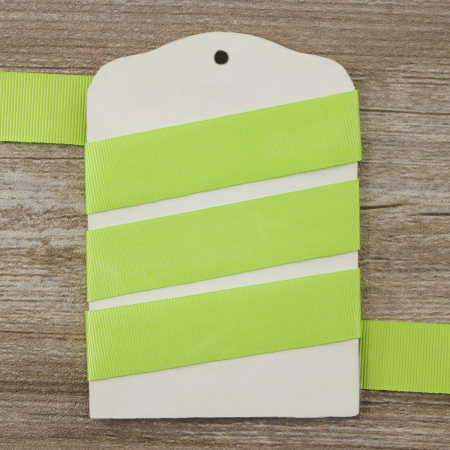 Лента репсовая SAFISA, 25 мм, 25 м, цвет 73 желто-зеленый. Арт 350-25мм-73