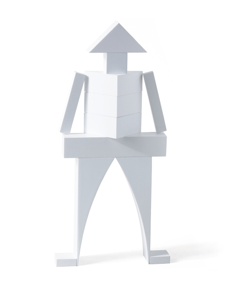 Конструктор BAUHAUS "Bauspiel" 14+, дизайн 1977 года, натуральное дерево, цвет белый, 22 детали. Арт 9412.1