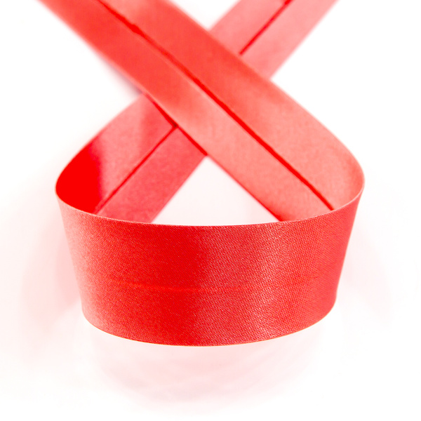 Косая бейка атласная 30 мм, 25 м, цвет 40, розовый. Арт 6260-30мм-40            