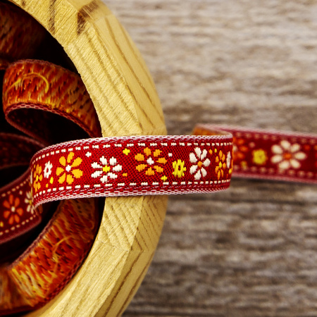 Лента жаккард SAFISA, 10 мм, 15 м, цвет 01. Арт 9165-10мм-01            