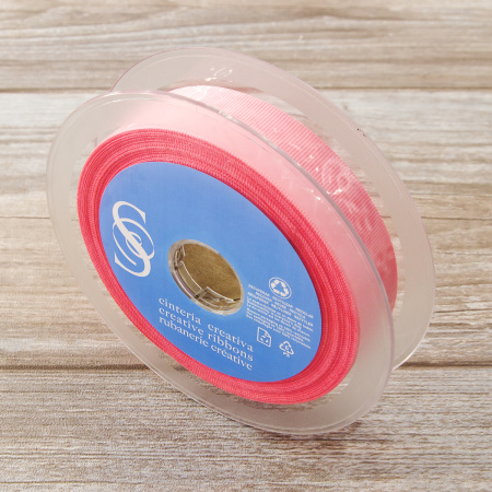 Лента репсовая SAFISA, 25 мм, 25 м, цвет 06 розово-персиковый. Арт 350-25мм-06