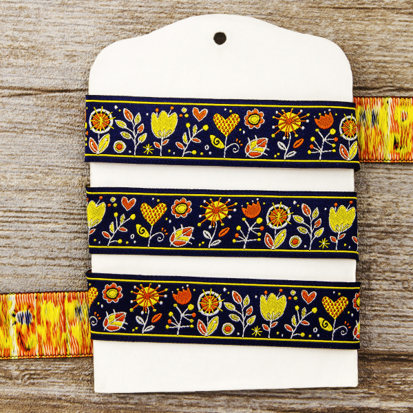 Лента жаккард SAFISA, 25 мм, 15 м, цвет 03. Арт 9218-25мм-03