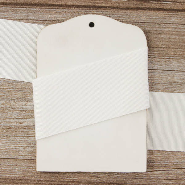 Лента репсовая SAFISA, 50 мм, 25 м, цвет 02 белый. Арт 350-50мм-02