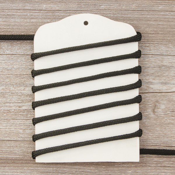 Шнур плетеный SPIRAL ( SAFISA), 4 мм, 25 м, цвет черный. Арт 25281-4-01