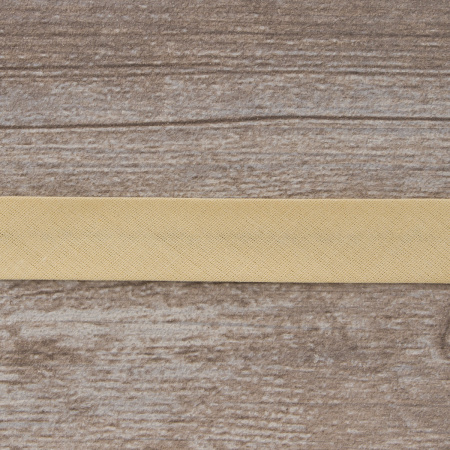 Косая бейка хлопок/полиэстер 20 мм, 25 м, цвет 133, крем-брюле. Арт 6120-20мм-133           