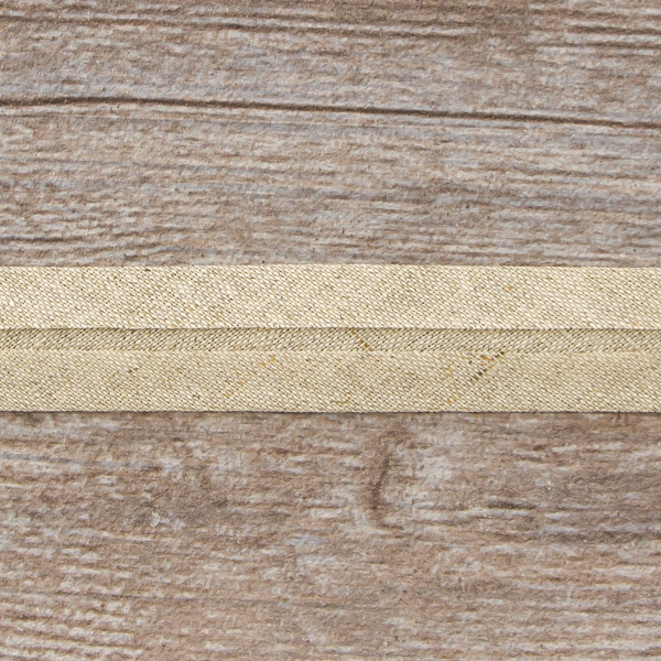 Косая бейка хлопок/лён, 20 мм, 20 м, цвет 145, серо-коричневый. Арт 6602-20мм-143