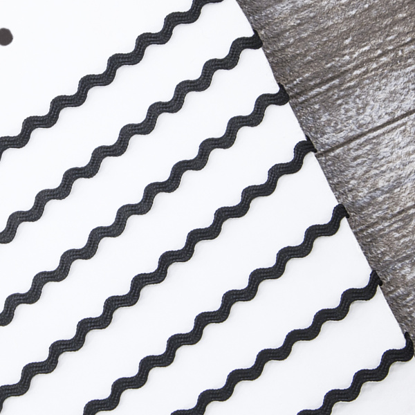 Тесьма PEGA тип вьюнчик, черный, 5 мм. Арт 841512513B7001          