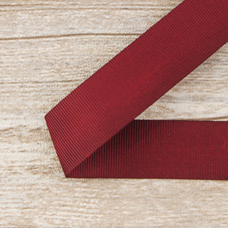 Лента репсовая SAFISA, 25 мм, 25 м, цвет 30 бордовый. Арт 350-25мм-30