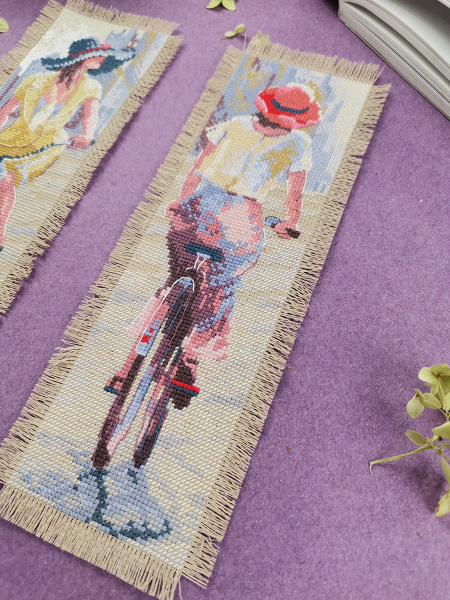 Набор для вышивания "Леди на велосипеде". Арт 21.003.15