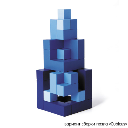 Конструктор дизайнерский NAEF CLASSIC "Cubicus" 6+, натуральное дерево, цвет синий, 10 деталей. Арт 9609.2